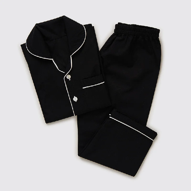 Time-Sensitive Men Classic Black Pajama Set