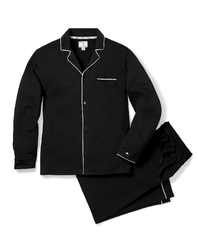 Weekend Bargains to Indulge In Men's Pima Pajama Set in Black