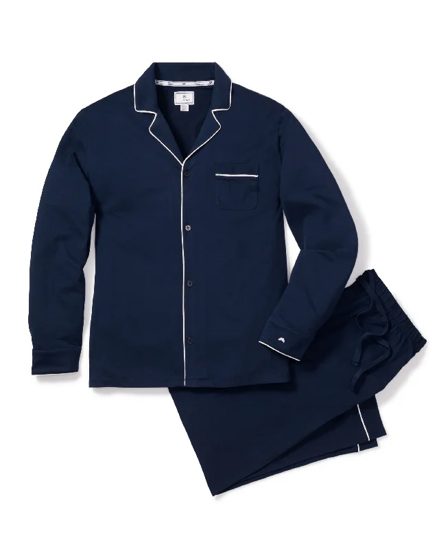 Weekend Discounts to Delight Men's Pima Pajama Set in Navy