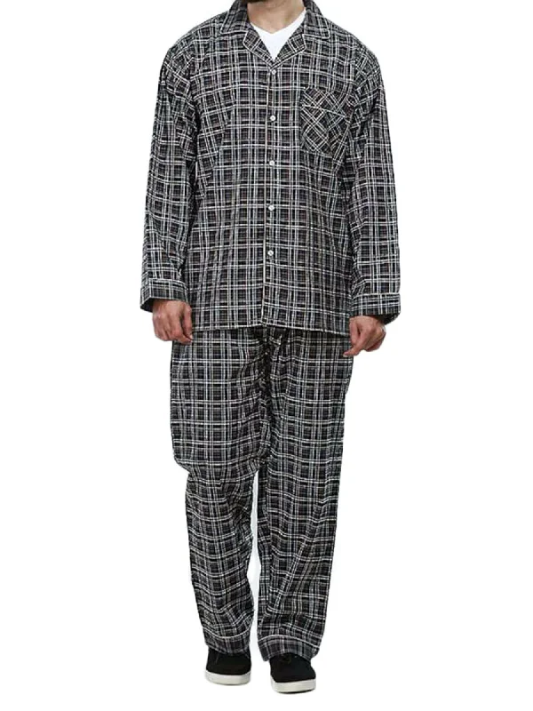 Can't Beat Men's Pajama Set / Pajamas / Pyjamas / PJs, Woven, Check