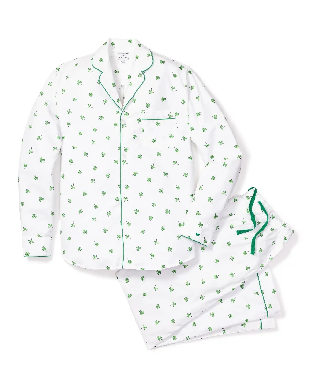 Bonus Offer Men's Twill Pajama Set in Shamrocks