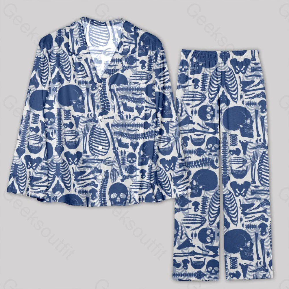 Weekend Offers That Shine Skeleton Pajamas Set