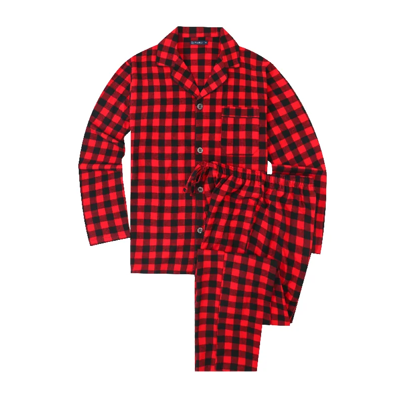 Weekend Specials to Grab Mens Pajamas Set - 100% Cotton Flannel Pajamas for Men