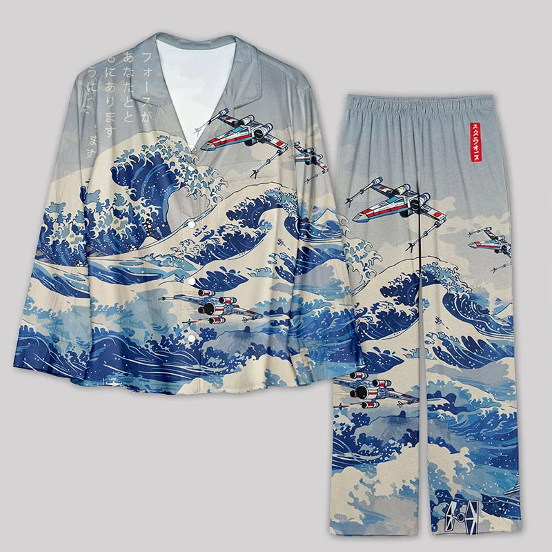 Lowest Price Ukiyoe wave fighter Pajamas Set