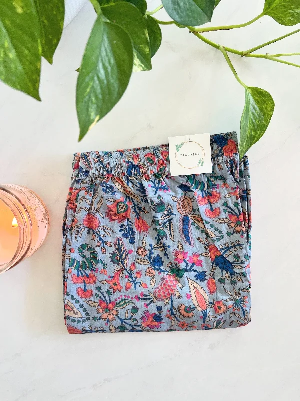Time-Sensitive Cotton Pajama Pants Women - Gray Splendor