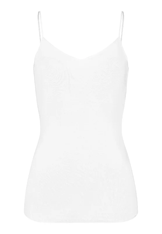 Act Now Cotton Seamless Padded Cotton Camisole | White 71605-101