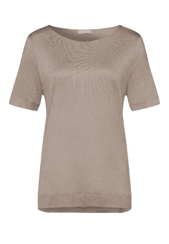 Weekend Discounts to Celebrate Aba Flowy Round Neck Top | Vetiver 76764-1689