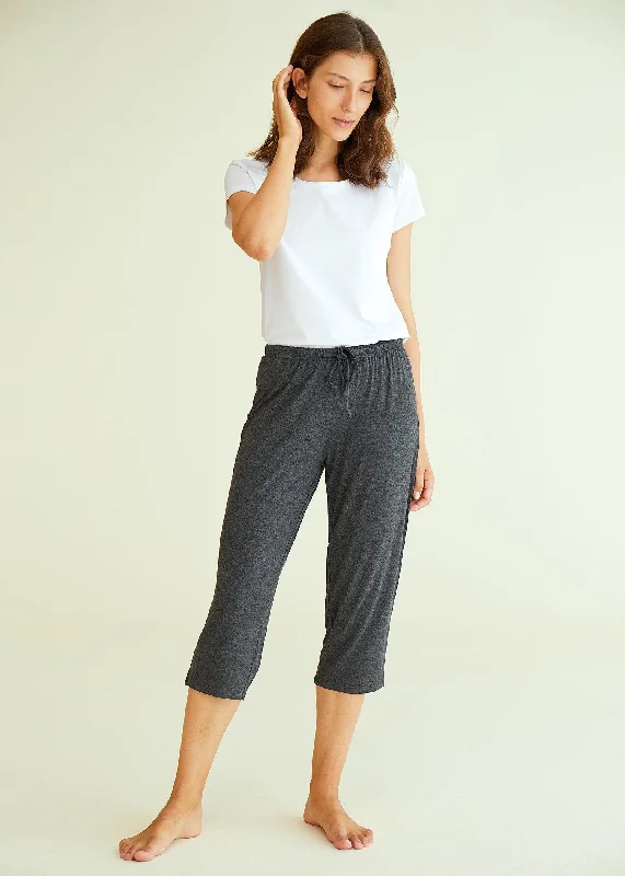 Make Your Weekend Count with Savings Women's Knit Bamboo Viscose Capri Pants