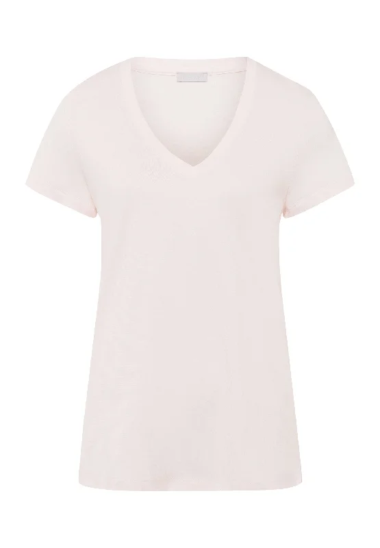 Weekend Shopping Bliss Sleep And Lounge V-Neck T-Shirt | Pink Mauve 77876-1351