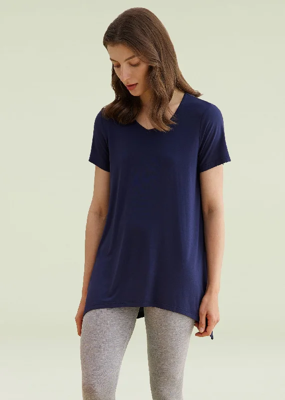 Weekend Offers That Please Women's Bamboo Viscose Loungewear Short Sleeves Tunic T-Shirt Weekend Offers That Please Women's Bamboo Viscose Loungewear Short Sleeves Tunic T-Shirt