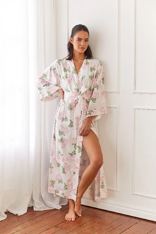 Today's Deal Alice Kimono Robe - Long - Hydrangea Pink