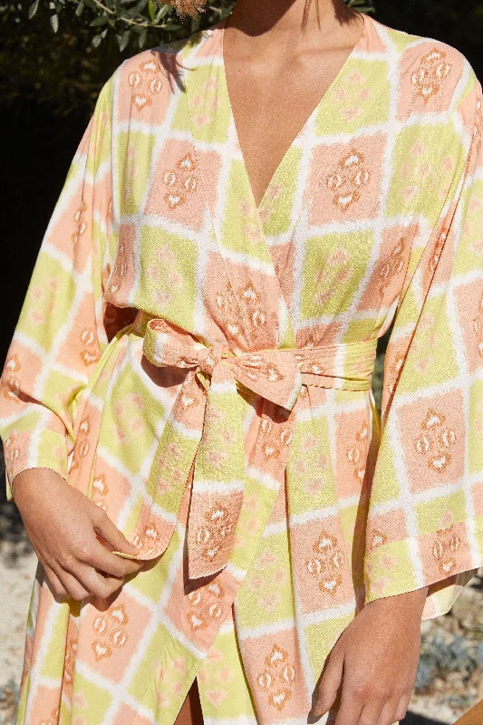 Crazy Deal Alice Kimono Robe - Long - Ikat Gelato