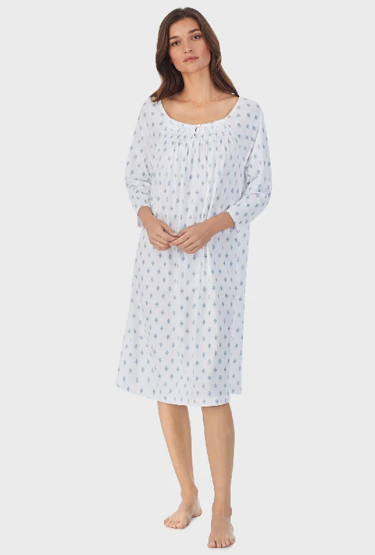 Weekend Specials to Delight Aqua Geo Cotton Waltz Nightgown