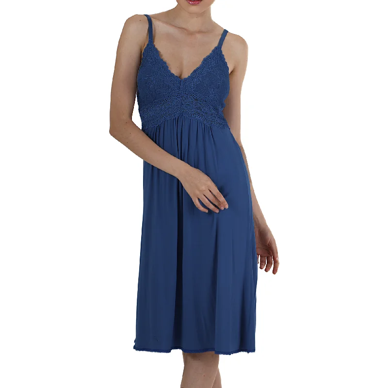 Weekend Shopping Extravaganza Bliss Knit Nightgown - Cadet Blue