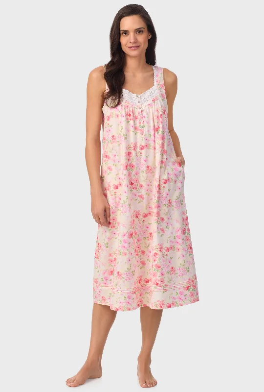 Weekend Bargains to Snag Buttermilk Floral Sleeveless Nightgown