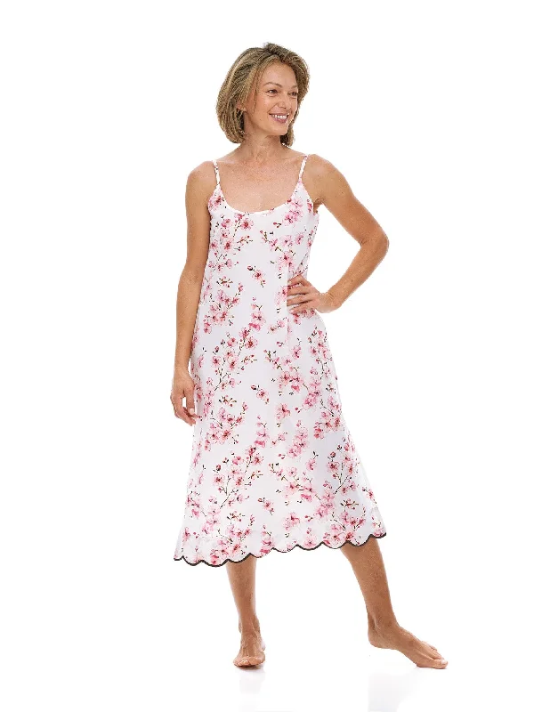 Act Now Cherry Blossom Slip Nightgown