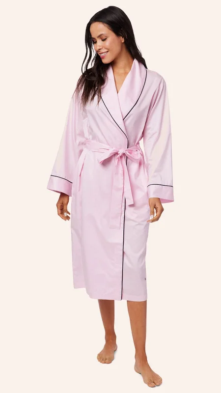 Great Deal Classic Luxe Pima Shawl Collar Robe - Pink