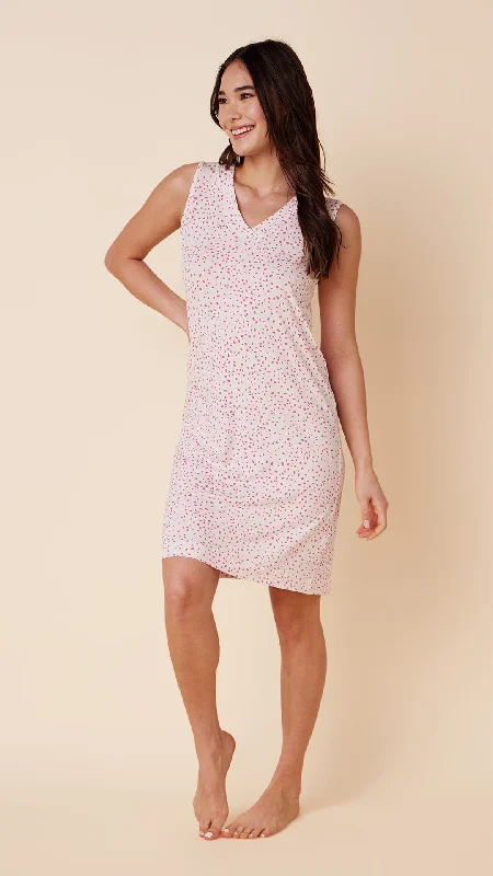 Exclusive Offer Confetti Dot Pima Knit Nightgown - Raspberry