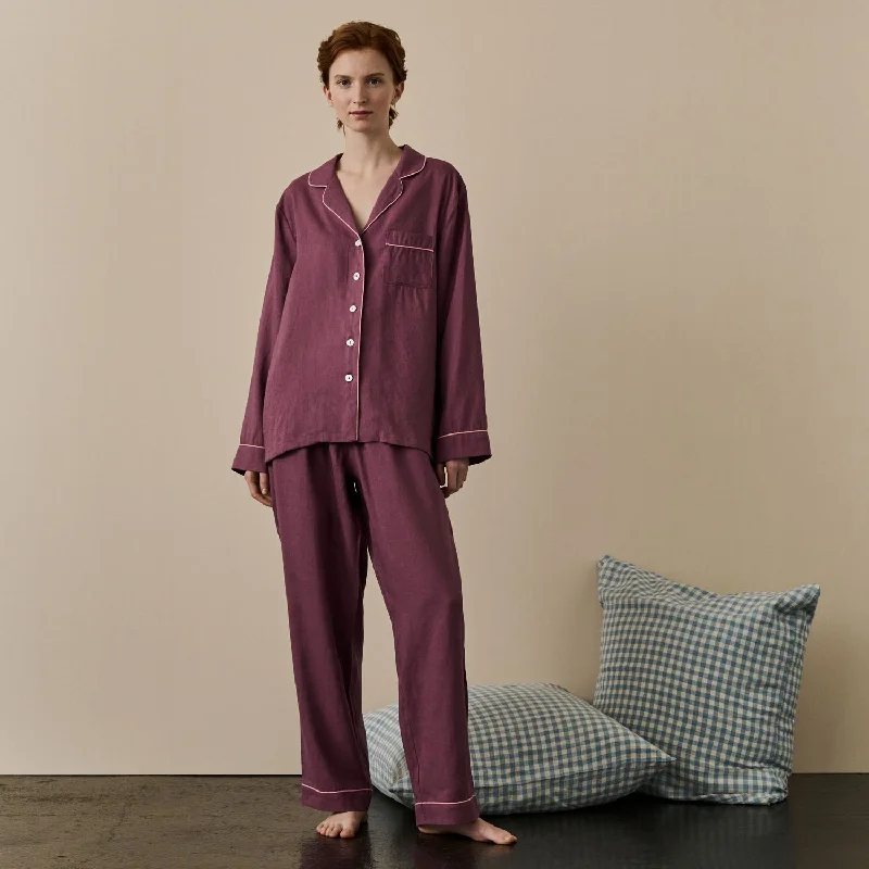 Weekend Wonders Await! Fresh Fig Linen Pajama Set