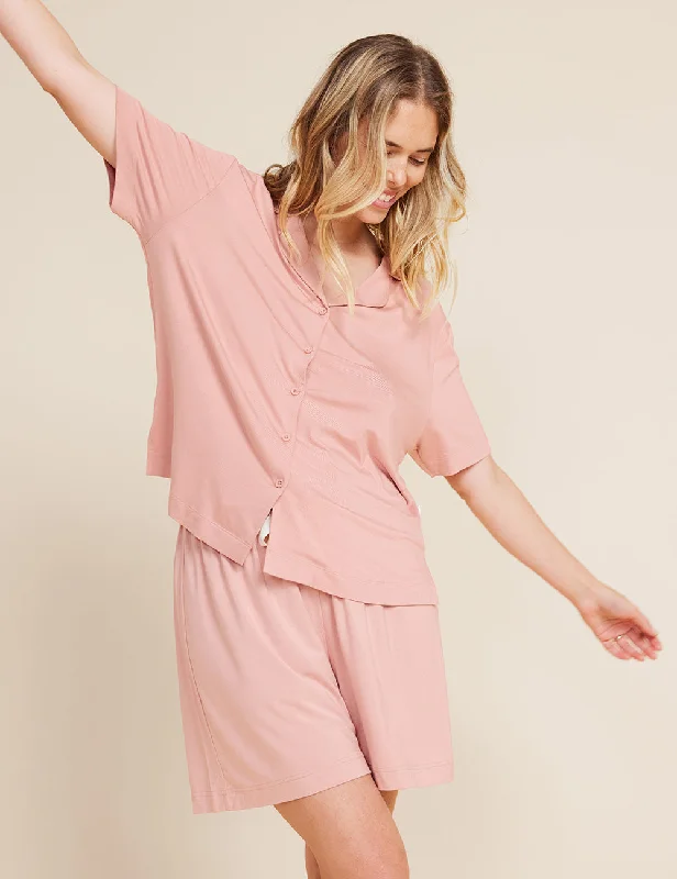 Weekend Specials You Can't Miss Goodnight Short Sleeve Sleep Shirt - Dusty Pink