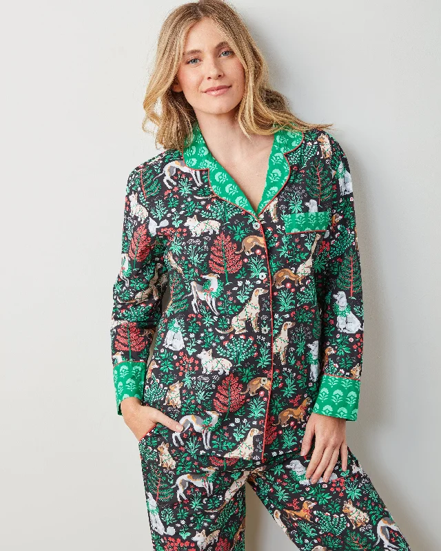 Weekend Offers You Can't Ignore Happy Howlidays - Long PJ Set - Ink