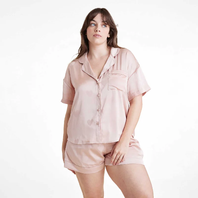 Unwind with Weekend Discounts Heart Pajama Set | Ribbon
