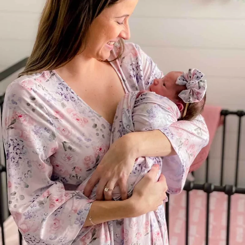 Instant Savings Henlee's Hydrangea Knit Maternity Robe
