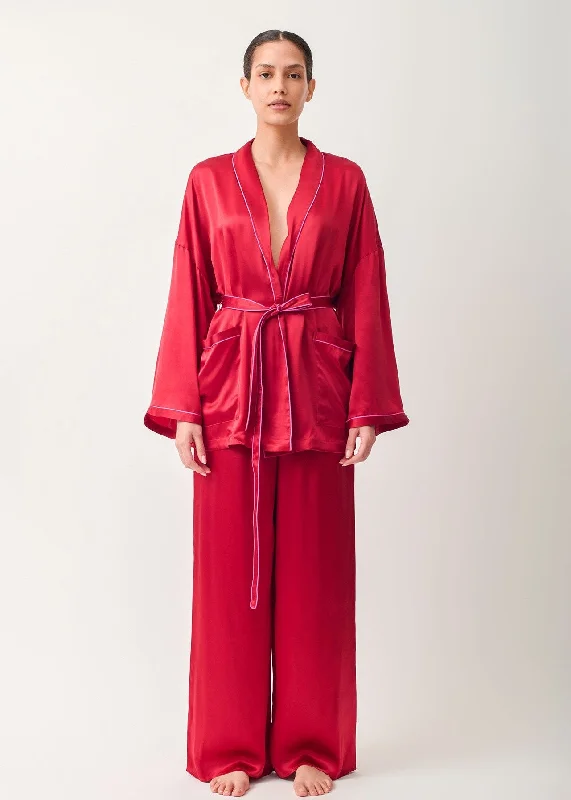 Overstock Sale Joy Washable Silk Wrap Robe Top