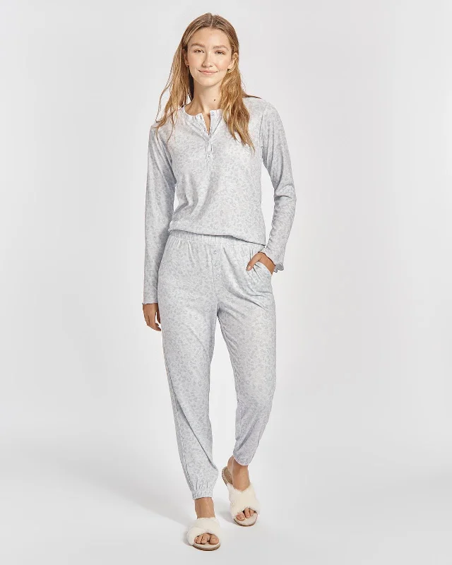 Shop the Weekend Away Juno Fuzzy Rib Henley PJ Set