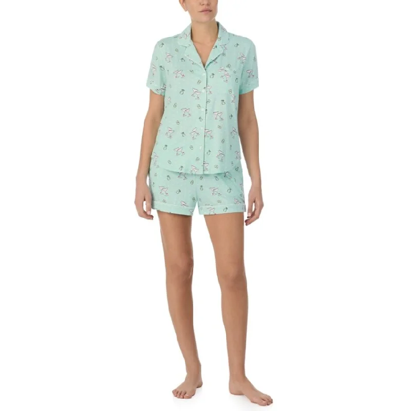 Price Slash Kate Spade Sparkling Glasses Short Notch PJ Set