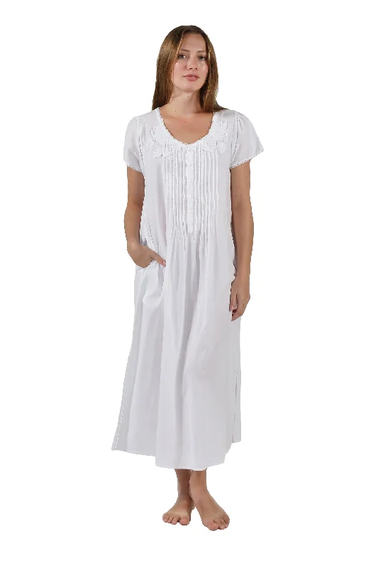 Weekend Discounts to Indulge In La Cera 100% Cotton Lace Applique Gown