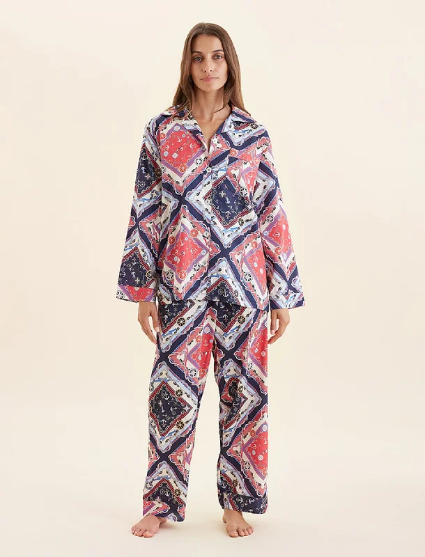Stock Clearance Marine Full Length PJ Set