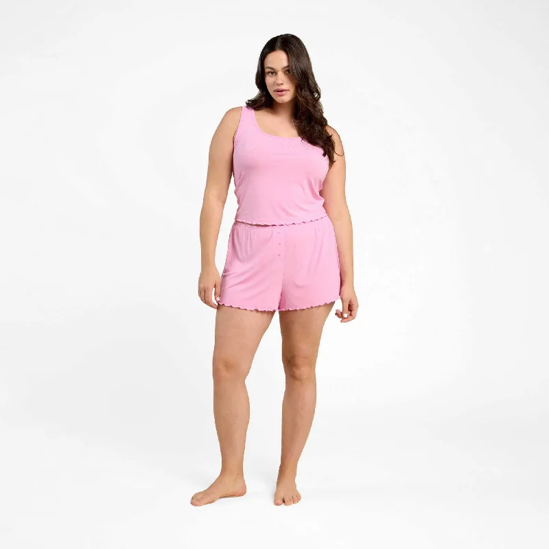 Weekend Deals That Dazzle Mini Rib Cheeky Short | Bubblegum Pink