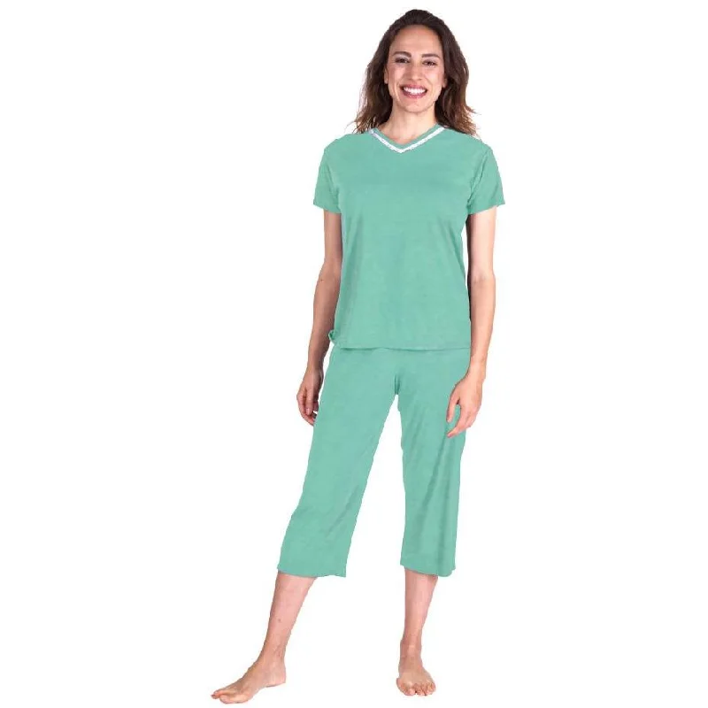 Exclusive Weekend Offers Inside Women's Moisture Wicking V-Neck Capri Set