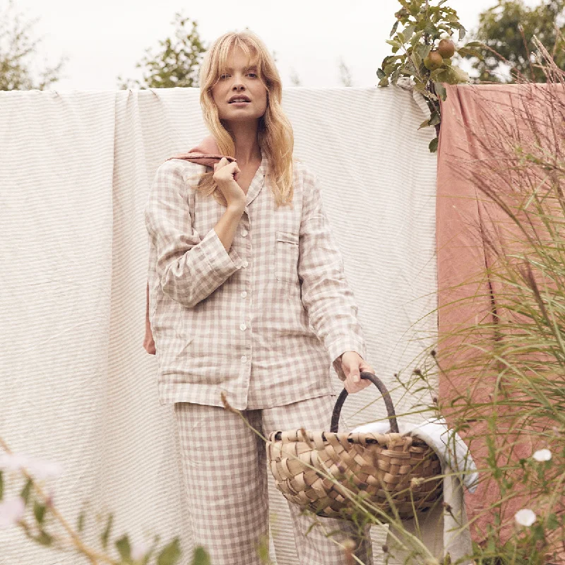Weekend Shopping Made Better Mushroom Gingham Pajama Set