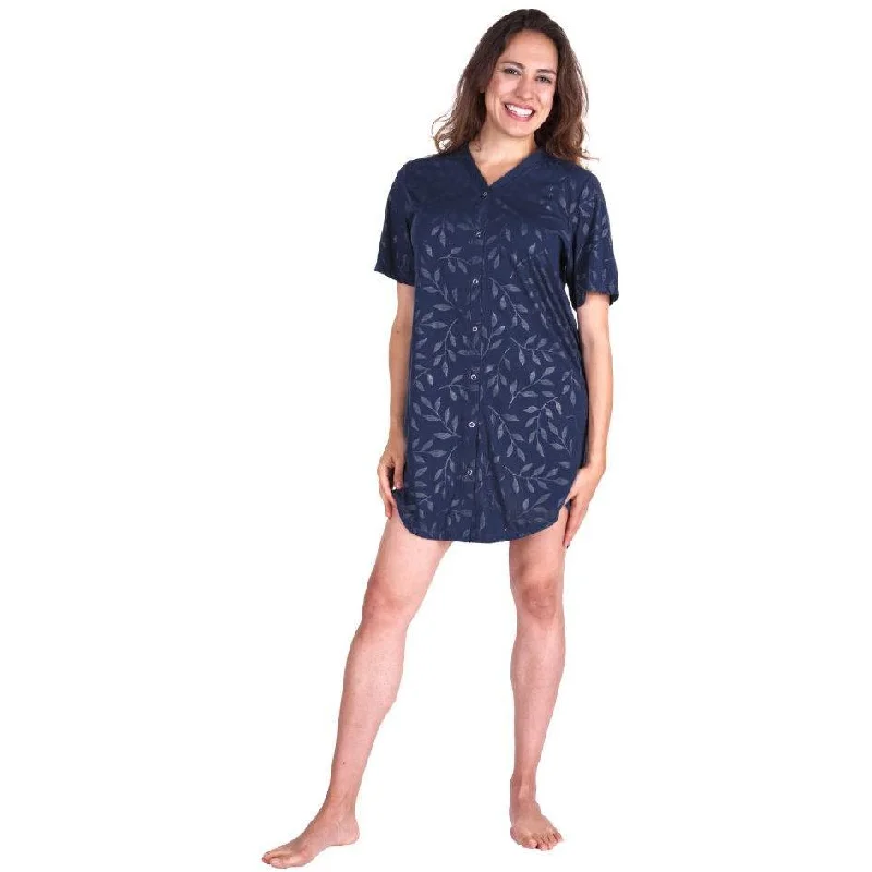Weekend Offers That Shine Women's Moisture Wicking Snap Front Nightshirt