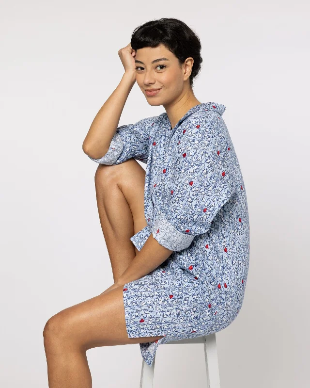 Massive Deal Organic Cotton Blue Nightshirt, Pixie