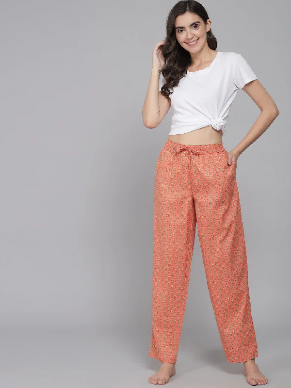 Weekend Specials Just for You Paech Buti Print Women's Cotton Pyjama