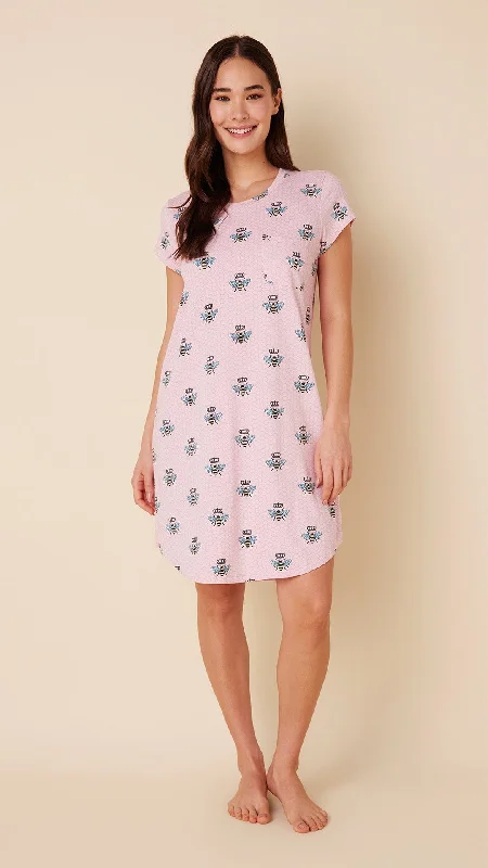 Bonus Offer Queen Bee Pima Knit Short-Sleeved Sleep Shirt