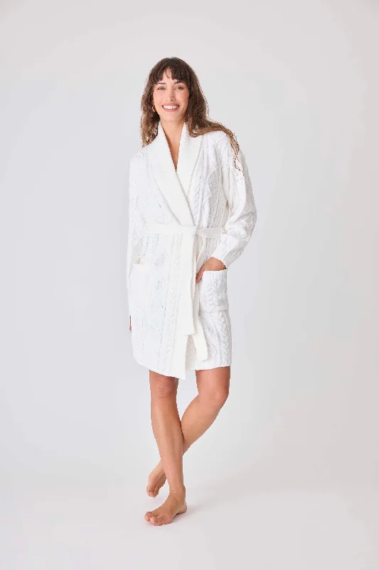 Take Action Chenille Cozy Cable Shawl Collar Robe