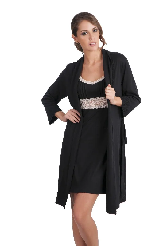 Best Seller Sophie Basic 3/4 Sleeve Robe - Sales Rack
