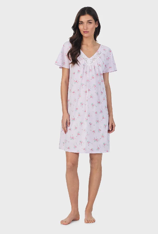 Weekend Deals That Dazzle Sweet Blooms Cotton Short Nightgown