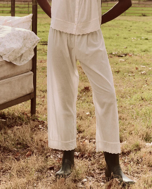 Weekend Discounts You Deserve The Eyelet Easy Sleep Pant. -- True White
