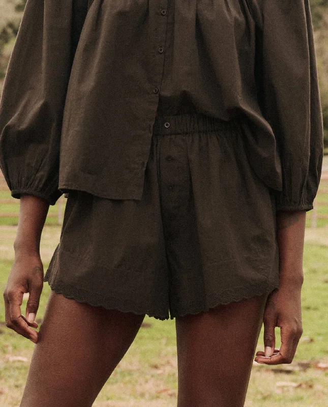 Super Sale The Eyelet Tap Short. -- Black