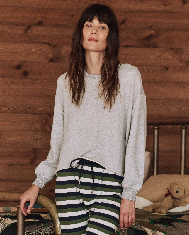 Weekend Discounts to Love The Sleep Cut Off Sweatshirt. -- Light Heather Grey