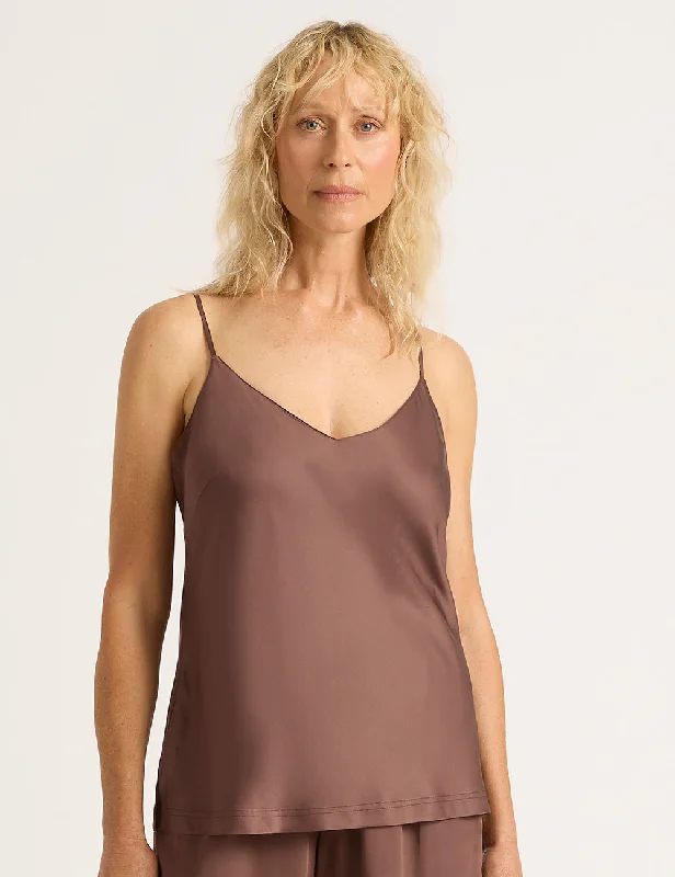 Weekend Deals That Thrill Vegan Silk Sleep Cami - Garnet