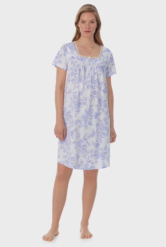 Weekend Bargains Await You Vintage Rose Cotton Short Nightgown
