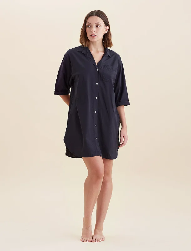 Midnight Sale Whale Beach Nightshirt in Black