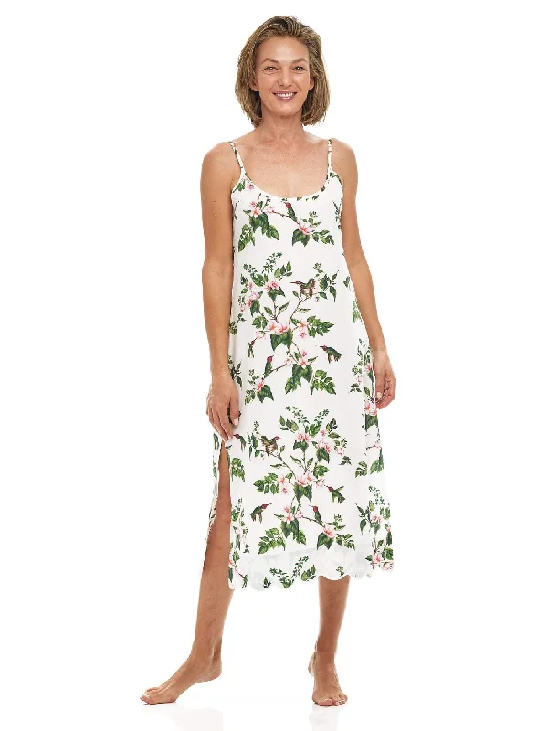 Bonus Offer White Hummingbird Slip Nightgown