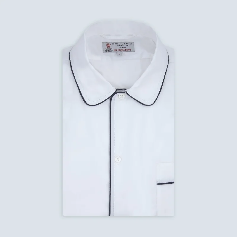 Quick Sale White Sea Island Quality Cotton Nightshirt